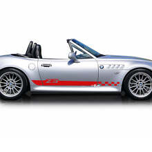 Adesivi in Vinile a Strisce a Scacchi con Logo Z3 per Porta Laterale Coppia per BMW Z3_2