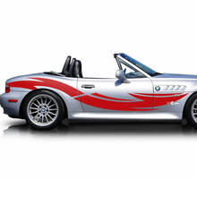 Coppia BMW Z3 e altri modelli tribali porte laterali adesivo decalcomania in vinile 2
 2