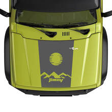 Grafica adesiva decalcomania logo Suzuki JIMNY Hood Mountains Sun Map
 2