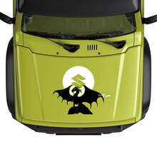 Grafica adesiva decalcomania Suzuki JIMNY Hood Dragon on Sun Logo
 4