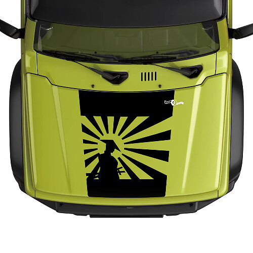 Adesivo in Vinile Sagoma Samurai per Cofano Suzuki JIMNY