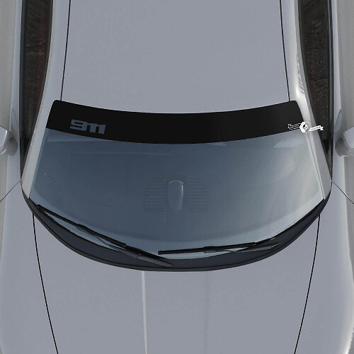 Adesivo in vinile per parabrezza con logo 911 per Porsche 911