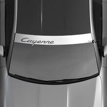 Adesivo decalcomania per parabrezza con logo Porsche Cayenne con strisce di sfondo
 2