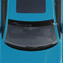 Logo Parabrezza Porsche Macan con Kit Adesivo Decalcomania a Strisce di Sfondo
 3