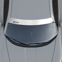 Adesivo Kit 2 Decalcomanie Logo 911 Parabrezza con Strisce di Sfondo per Porsche 911 2