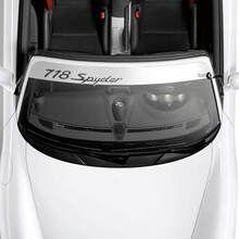 Adesivo decalcomania per parabrezza con logo Porsche 718 Spyder con strisce di sfondo
 2