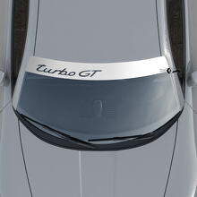 Logo Parabrezza Porsche Turbo GT con Kit Adesivo Sticker a Strisce di Sfondo
 2