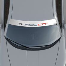 Logo Parabrezza Porsche Turbo GT con Kit Adesivo Sticker a Strisce di Sfondo 2
 2