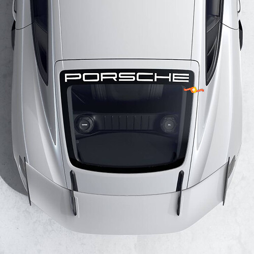 Adesivo in Vinile con Scritta del Marchio per Finestrino Posteriore Porsche 718 Cayman