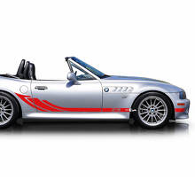 Coppia adesivi in ​​vinile per porte laterali con strisce triple sul pannello inferiore BMW
 2
