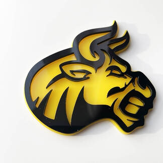 Distintivo 3D personalizzato Logo Bull Angry Emblema dei distintivi Fender
