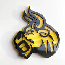 Distintivo 3D personalizzato Logo Bull Angry Emblema dei distintivi Fender
 2