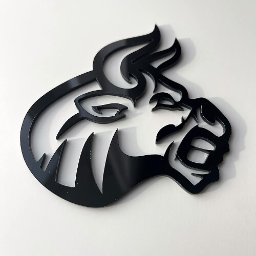 Emblema parafango logo Bull Angry personalizzato 3D distintivi 2