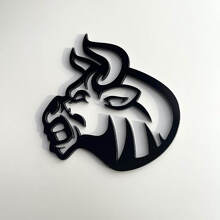Emblema Parafango 3D Toro Arrabbiato Nero Lucido_2