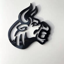 Emblema Parafango 3D Toro Arrabbiato Nero Lucido_3