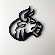 Emblema Parafango 3D Toro Arrabbiato Nero Lucido_4