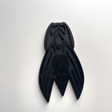 Badge 3D personalizzato Logo Bee Wasp Emblema badge Fender Nero vs Nero
 4