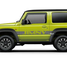 Coppia grafica adesiva con linee logo Suzuki JIMNY strisce laterali porte decalcomania anteriore
 3