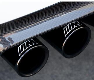 Decalcomanie per adesivi in ​​vinile per auto con logo BMW M per tubo di scappamento per M3 M5 M6 e36 e46 tutti e 4 i pezzi
