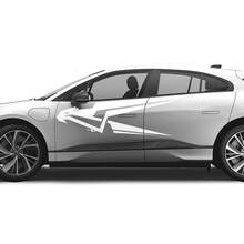 Adesivo Jaguar I Pace Side Eagle Stripes Graphics Doors decalcomania Linee logo
 3