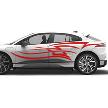 Adesivo Jaguar I Pace Side Tattoo Stripes Grafica porte decalcomania Linee logo
 2