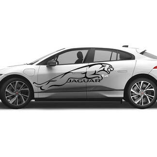 Adesivo Jaguar I Pace Side Tattoo Stripes Grafica porte decalcomania Linee logo
 1