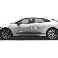 Adesivo Jaguar I Pace Side Tattoo Stripes Grafica porte decalcomania Linee logo
 2