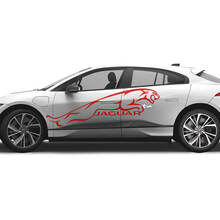 Adesivo Jaguar I Pace Side Tattoo Stripes Grafica porte decalcomania Linee logo
 3