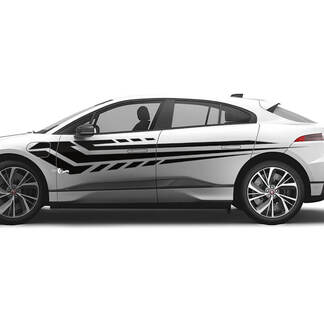 Adesivo Jaguar I Pace Side Modern Graphics Doors decalcomania con linee logo
 1