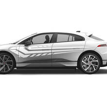 Adesivo Jaguar I Pace Side Modern Graphics Doors decalcomania con linee logo
 3