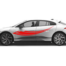 Adesivo Jaguar I Pace grafica laterale per porte adesivo con linee logo
 2