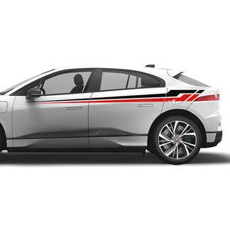 Adesivo Jaguar I Pace Side 2 colori strisce grafiche decalcomania porte logo linee
 1