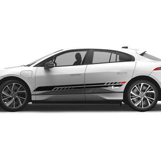 Adesivo Jaguar I Pace Side 2 colori strisce moderne grafica decalcomania linee logo
