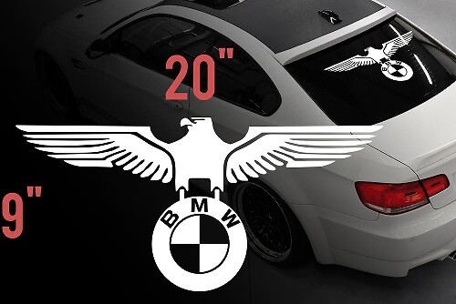 Decalcomanie per adesivi in ​​vinile per lunotto posteriore per auto tedesche BMW Eagle per M3 M5 M6 e36 tutte
