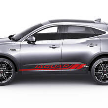 Jaguar E-Pace porte laterali strisce a scacchi decalcomania grafica Adesivo con logo
 2