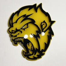 Distintivo 3D Angry Yeti Sasquatch Bigfoot Emblema distintivi parafango giallo lucido vs nero lucido
 2