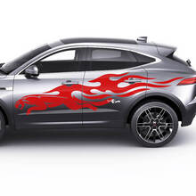 Logo laterale Jaguar E-Pace Decalcomania grafica Jaguar Flame Doors Adesivo con logo
 2