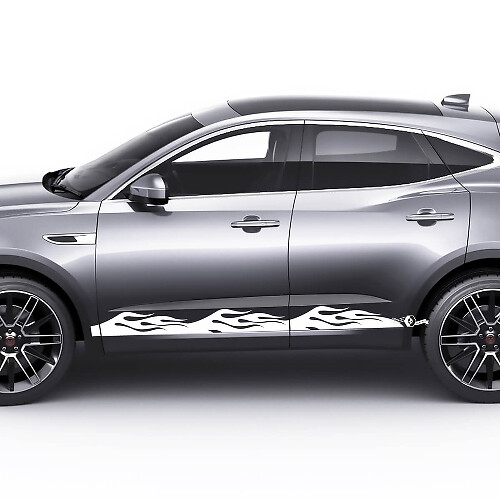 Adesivo con logo Jaguar E-Pace Side Flame Doors Decalcomania grafica
