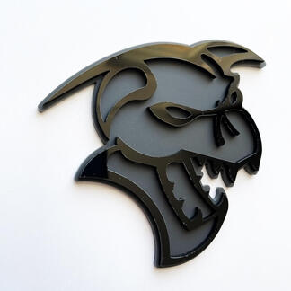 Distintivo 3D Hellcat Demon Emblema badge parafango nero vs grigio
 1