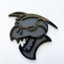 Distintivo 3D Hellcat Demon Emblema badge parafango nero vs grigio
 3