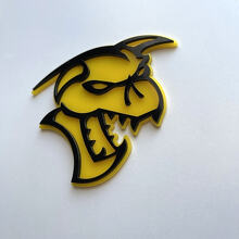 Hellcat Demon 3D Badge Nero vs Giallo Fender Badges Emblema
 5