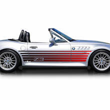 Strisce stroboscopiche Adesivo decalcomania in vinile con strisce per porte laterali sfumate BMW Z3
 3
