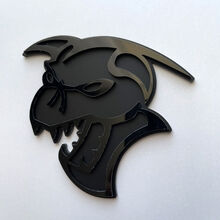 Distintivo 3D Hellcat Demon Emblema badge parafango nero vs nero
 2