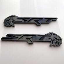 Stemma SRT Trackhawk 3D Emblema badge parafango nero vs grigio
 3