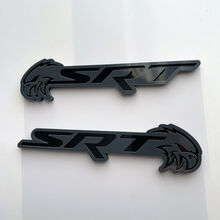 Stemma SRT Trackhawk 3D Emblema badge parafango nero vs grigio
 4