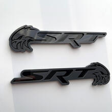 Stemma SRT Trackhawk 3D Emblema badge parafango nero vs grigio
 5