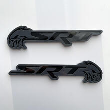 Stemma SRT Trackhawk 3D Emblema badge parafango nero vs grigio
 6