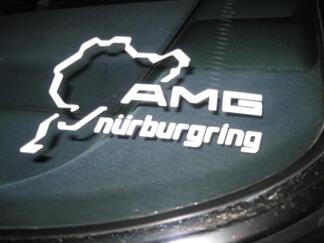 Coppia adesivi decalcomanie in vinile AMG Nurburgring Ring per carrozzeria da corsa 5,5