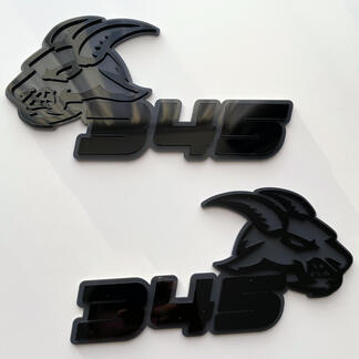 Distintivo 3D Goat 345 HEMI Emblema badge parafango nero vs grigio
