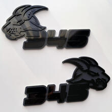 Distintivo 3D Goat 345 HEMI Emblema badge parafango nero vs grigio
 2